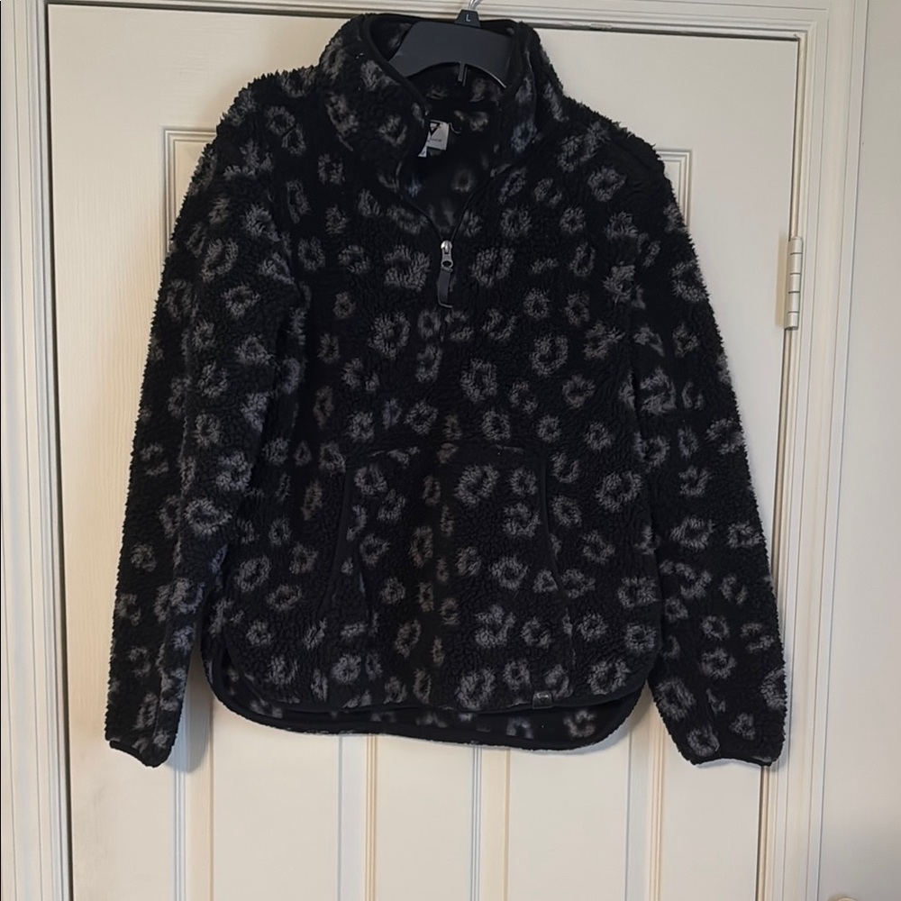 Kids Black and Gray Fleece Jacket